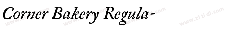 Corner Bakery Regula字体转换